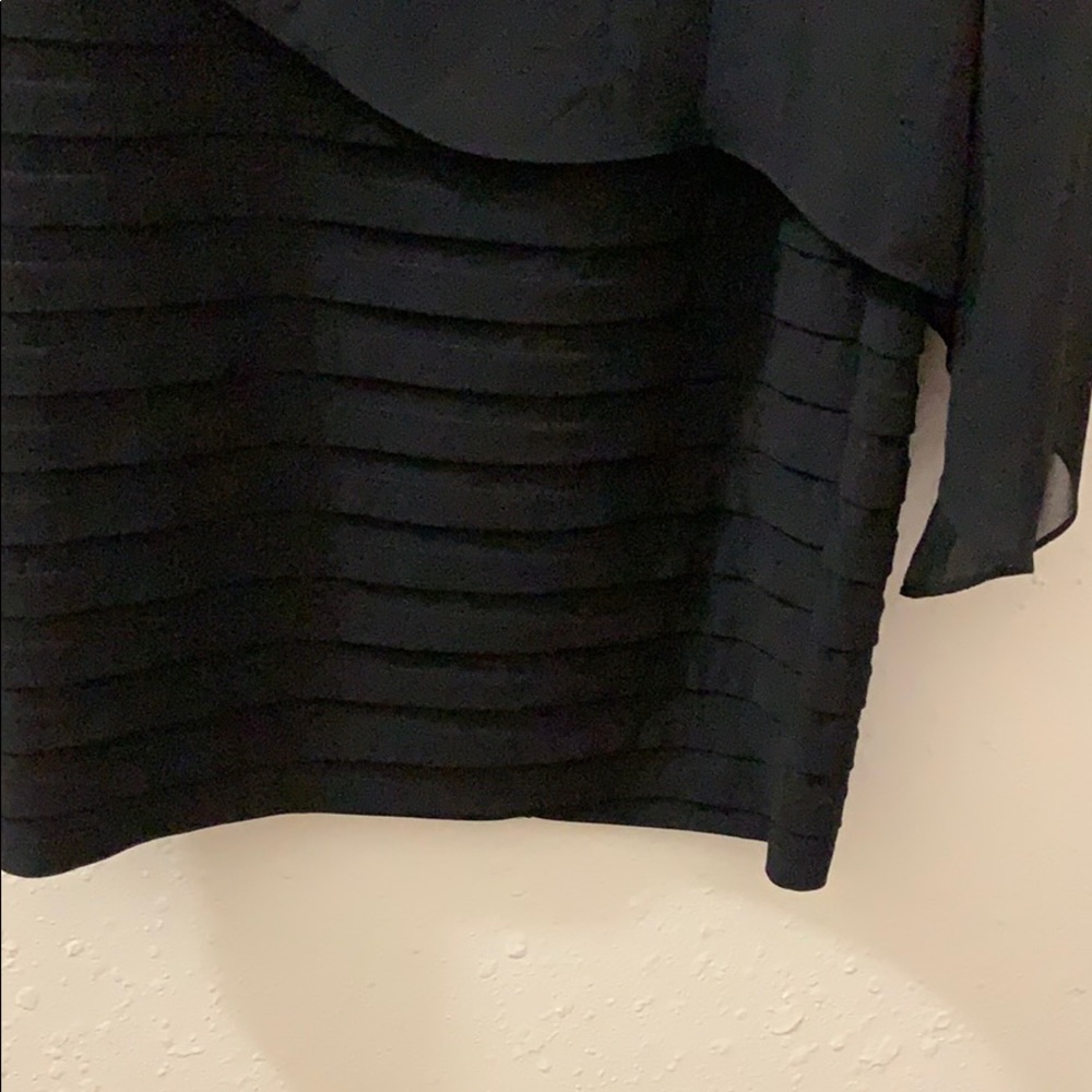Adriana papell black dress with shawl - Picture 5 of 5